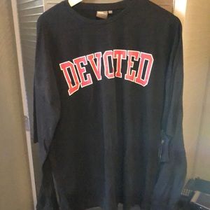 Oversized long sleeve t shirt w/ cut out elbows